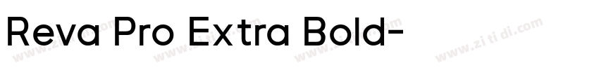 Reva Pro Extra Bold字体转换